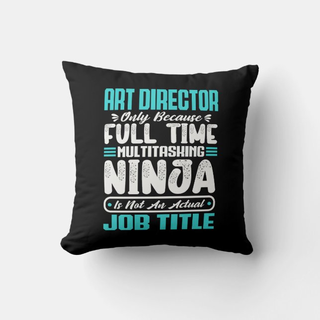 Coussin Directeur d'art Titre de l'emploi Profession Funny (Recto)