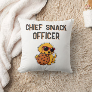 Coussin Directeur des friandises drôle de chiot Retriever