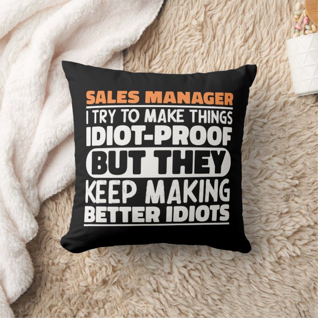 Coussin Directeur des ventes J'Essaie De Faire Des Choses  (Couverture)