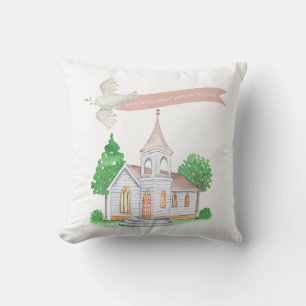 Coussin Direction la chapelle, je vais me marier Design
