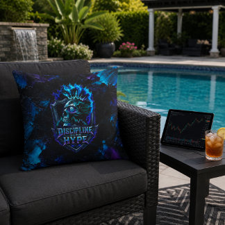 Coussin Discipline Plutôt que Battage Bitcoin Pinceau Bleu