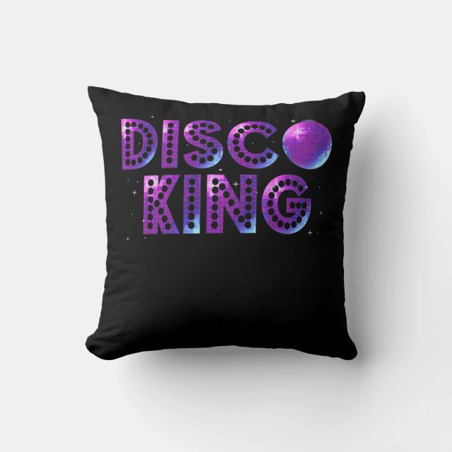 Coussin Disco King Dancing les années 70 80s 90s Music Lov (Recto)