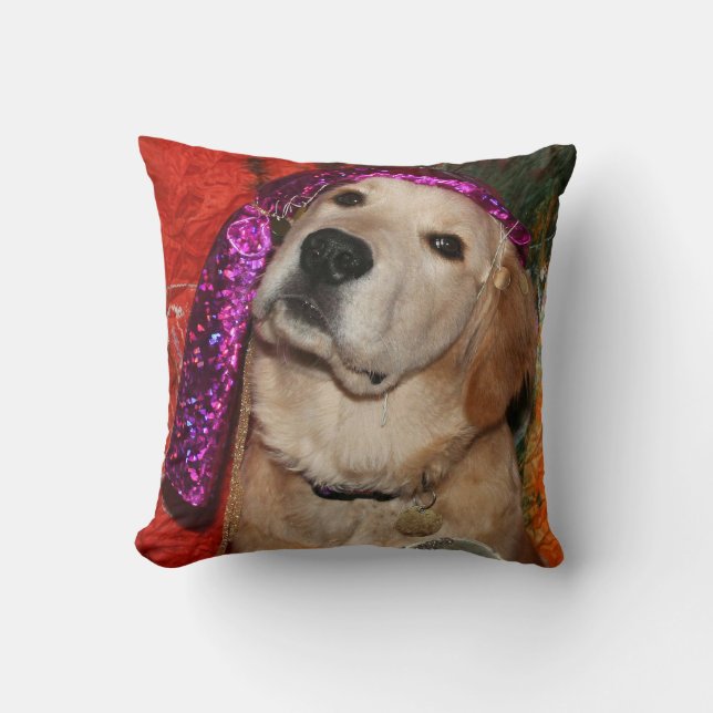 Coussin Diseur de bonne aventure de golden retriever (Recto)