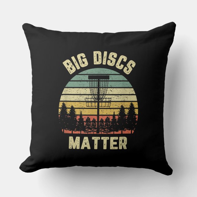 Coussin Disk Golf Shirt Funny Gros Disques Matière Disque  (Recto)