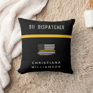 Coussin Dispatcher de ligne d'or mince personnalisée 911
