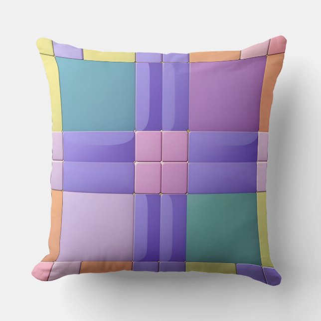 Coussin Disposition en mosaïque de blocs de couleurs pour  (Recto)