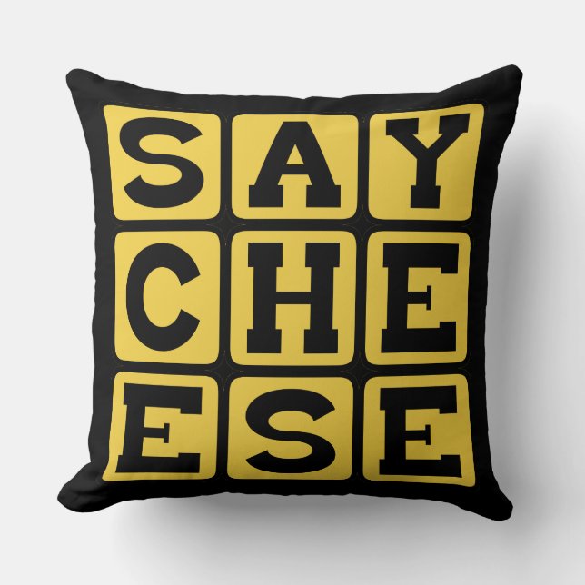 Coussin Dites Fromage, Demande du Photographe (Recto)