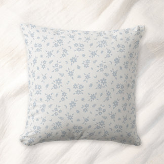 Coussin Ditsy Floral Pattern Coastal Cottage Blue White