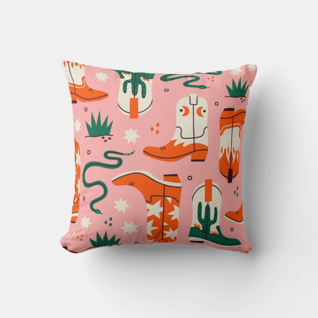 Coussin Divers motif bottes de cowboy (Recto)