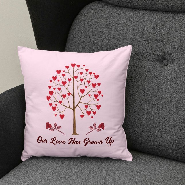Coussin DIY Élégant Classique Saint-Valentin Amour Rouge R (Créateur téléchargé)