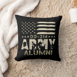Coussin DJ-214 Alumni Militaire US Vétérinaire du drapeau