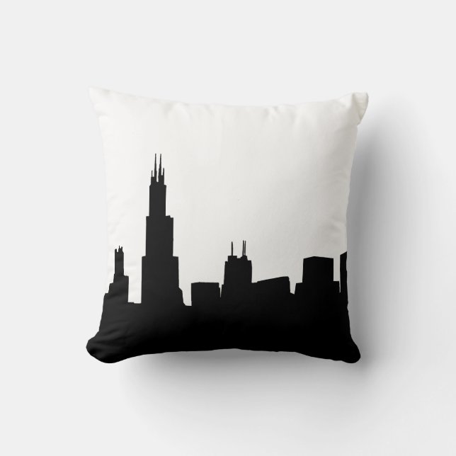 Coussin do-it-yourself BG Chicago Skyline Silhouette (Recto)