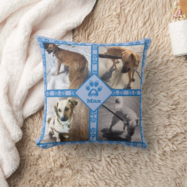 Coussin do-it-yourself chien photo collage empreintes de p (Couverture)