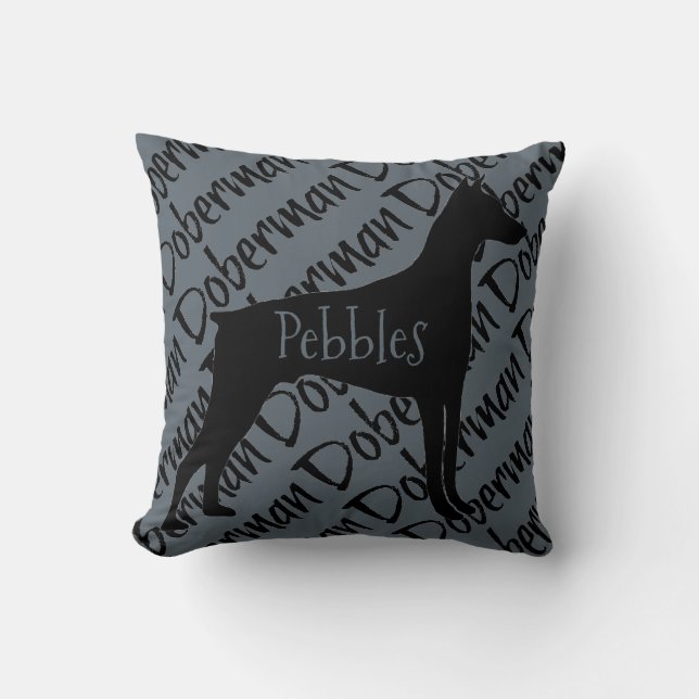Coussin Doberman Love Custom (Recto)