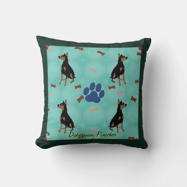 Coussin Doberman Pinscher (Recto)