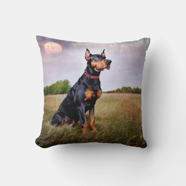 Coussin Doberman Pinscher (Recto)