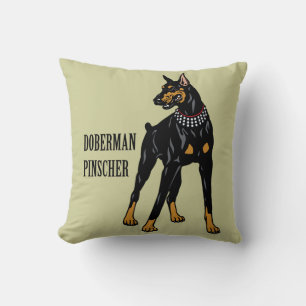Coussin doberman pinscher