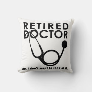 Coussin Docteur à la retraite w Stethoscope et Sassy Funny