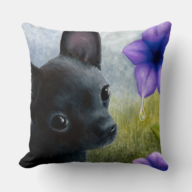 Coussin Dog 94 black Chihuahua (Recto)