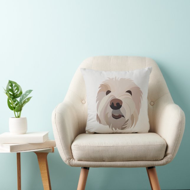 Coussin Dog Bichon Frise (Chaise)