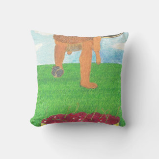 Coussin Dog paws and cherry pillow