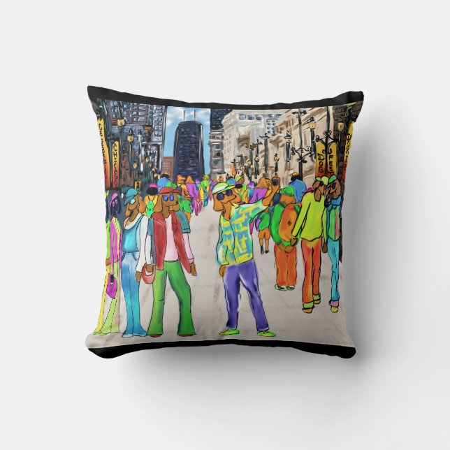 Coussin Dog Town City - CHICAGO (Recto)