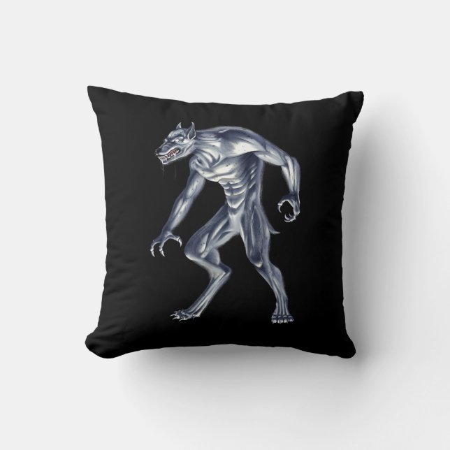 Coussin Dogman Cryptid Beast (Recto)