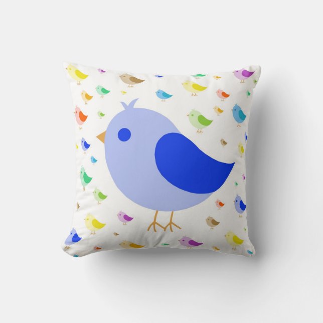 Coussin d'oiseaux mignon (Recto)