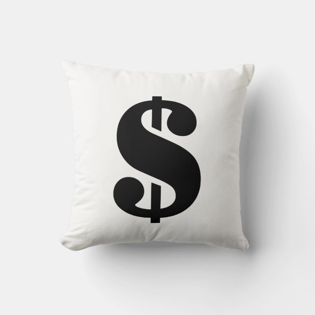 Coussin Dollar | Alphabet de gabarit simple (Recto)