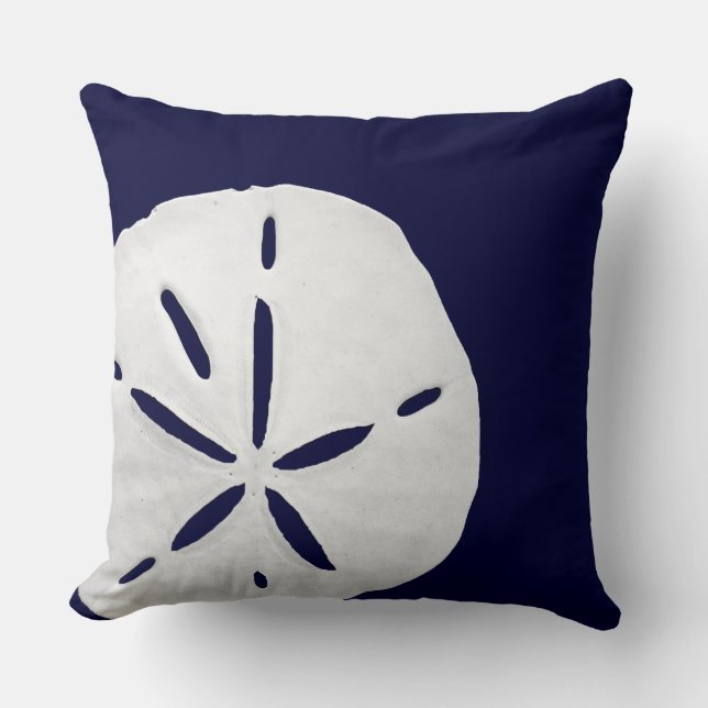 Coussin Dollar de sable blanc tropical Marine Plage bleue  (Recto)