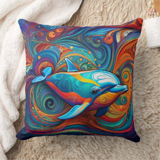 COUSSIN DOLPHIN ABSTRAIT CUSHION