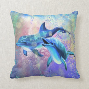 Coussin Dolphin Couple Love - Happy