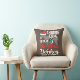 Coussin Dominick l'âne de Noël italien de Noël