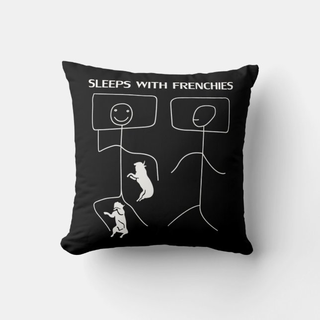 Coussin Don de chien | Couches Avec Français (Recto)