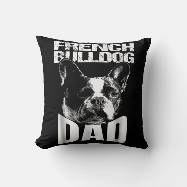 Coussin Don de chien | French Bulldog Papa (Recto)
