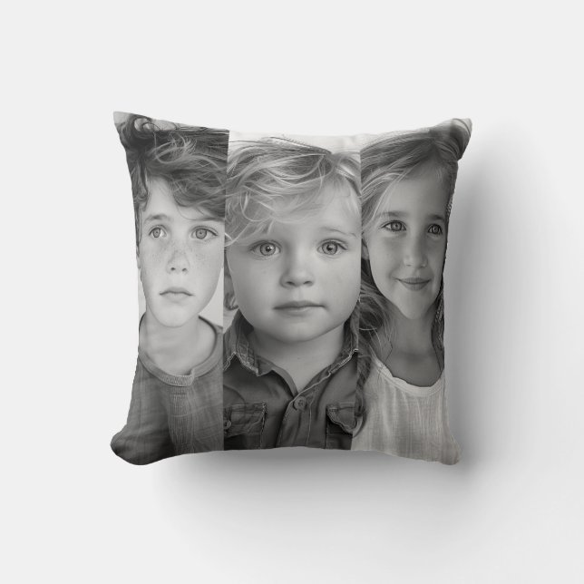 Coussin Don photo de petits-enfants ou d'enfants (Recto)