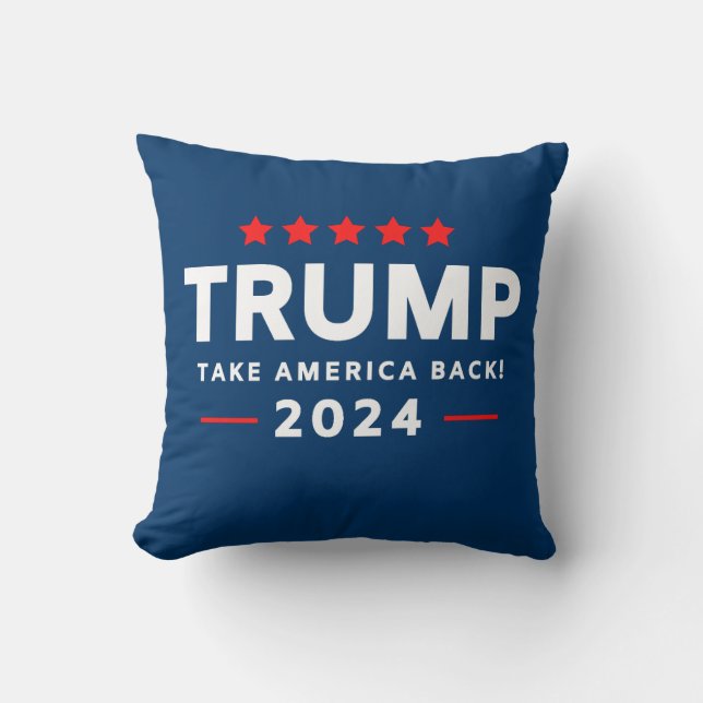 Coussin Donald Trump 2024 et l'Amérique (Recto)