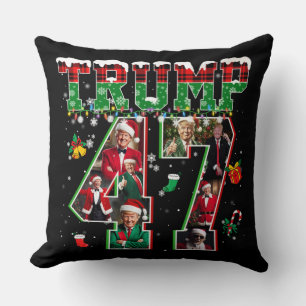 Coussin Donald Trump 47e président 2024 Noël Père Noël