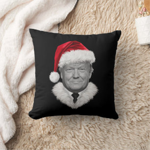 Coussin Donald Trump Christmas Funny Santa Hat Don
