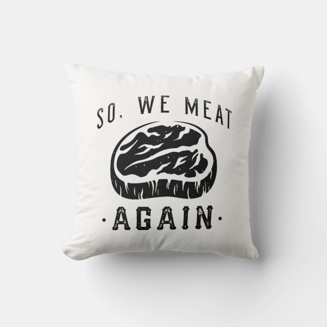 Coussin Donc nous mangeons à nouveau (Recto)