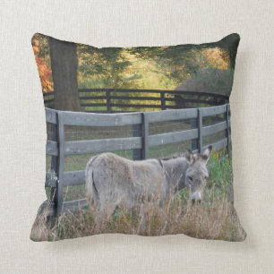 Coussin Donkey dans un champ Automne,