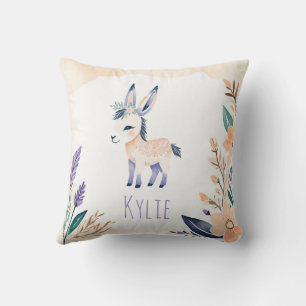 Coussin Donkey personnalisé avec Boho Floral Desig