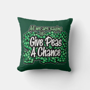 Coussin Donnez une chance aux petits pois