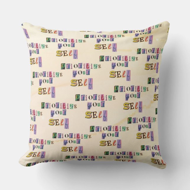 Coussin Donnez-vous la priorité (Recto)