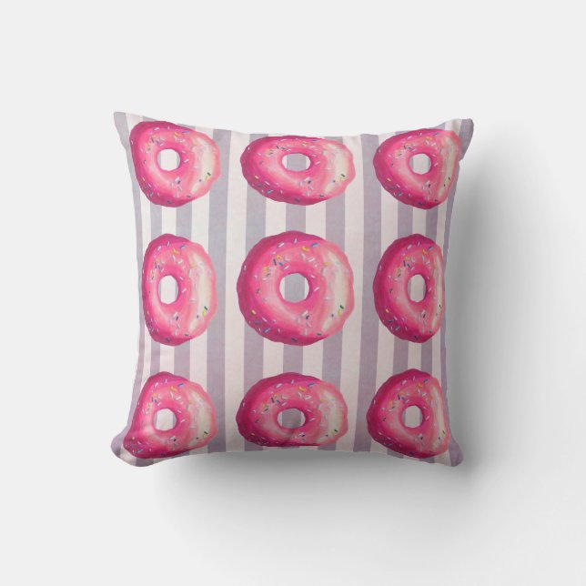 Coussin Donut With Pink Frosting And Sprinkles (Recto)