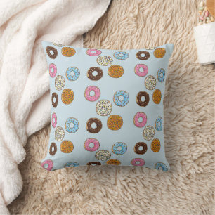 Coussin Donuts glacés sucrés et colorés