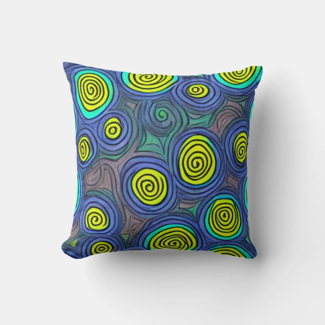 Coussin Doodle Art Swirls (Recto)