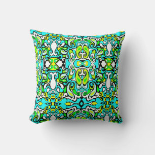 Coussin doodle pivotant rétro 60s les années 70 style vint