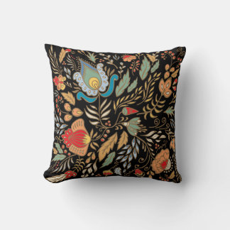 Coussin Doodle vintage Floral : Design Oriental.