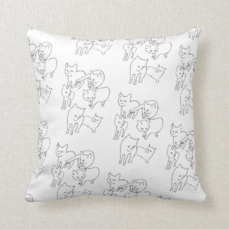 Coussin Doodles de chat